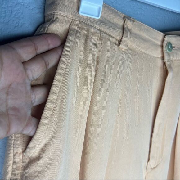 Vintage Tommy Bahama Orange Sherbert Pleated Silk Women’s Shorts Size 10 - Picture 9 of 14